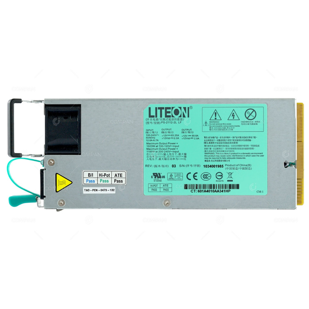 PS-2112-2LD LITEON 1100W POWER SUPPLY FOR DELL C6100 EMC DD670 DD890